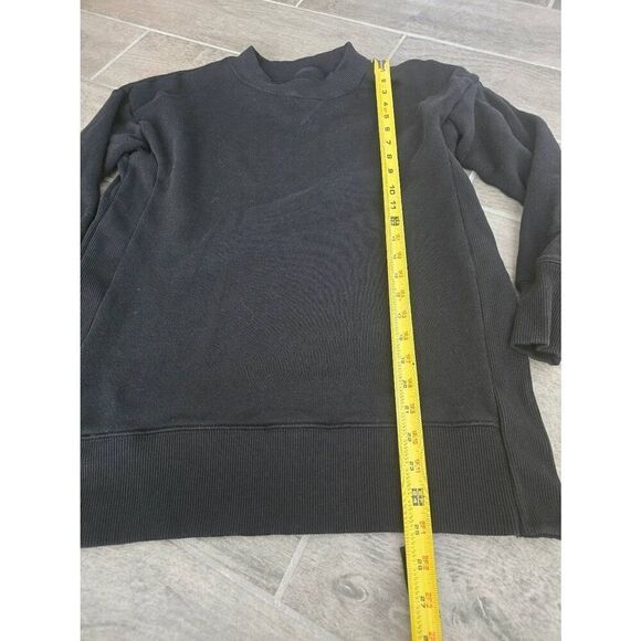 Women's Aerie Good Vibes Oversized Crewneck Sweatshirt‎ Pullover Black Size XS - Picture 2 of 7
